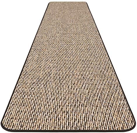 House Home and More Skid-Resistant Carpet Runner Black Ripple 12x27