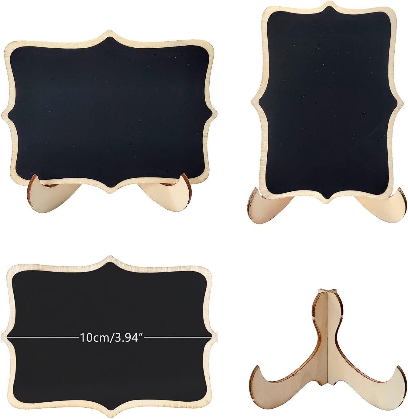 24 Pcs Wooden Mini Chalkboards with Stand and Markers