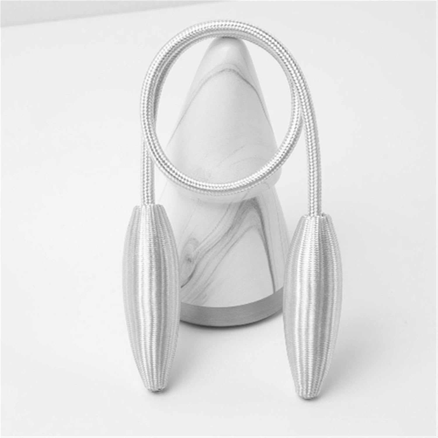 2-Pack Curtain Holdbacks White Modern Tiebacks