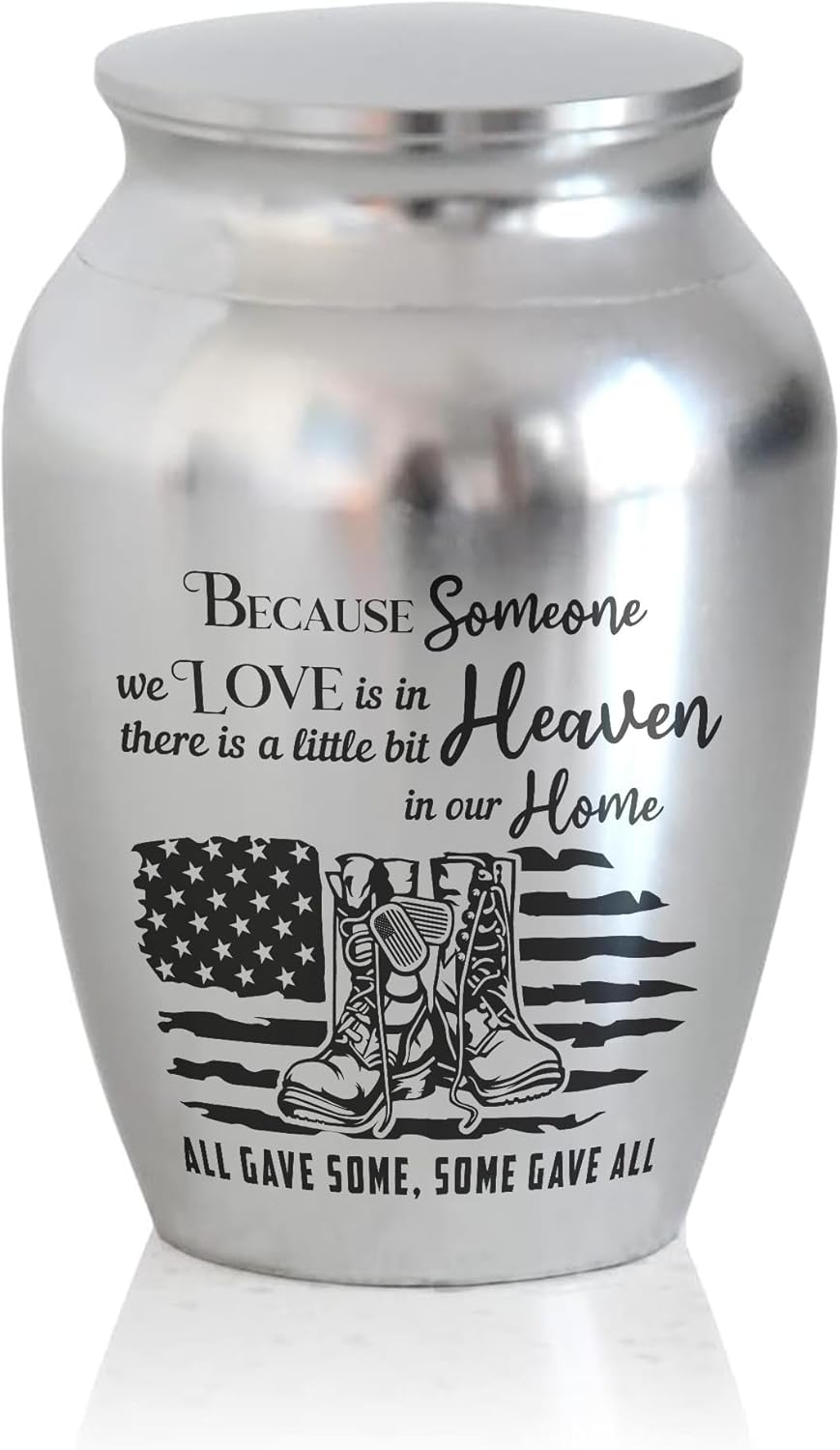 Artsy Woodsy Mini Urn for Veteran Ashes 256 Inch