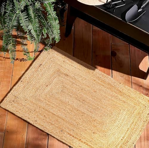 FRELISH DECOR Handwoven Jute Area Rug 2x3 Feet