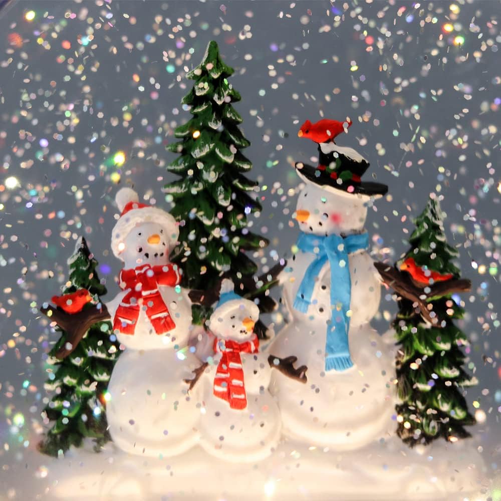 Wondise Christmas Snow Globes with Timer and Music