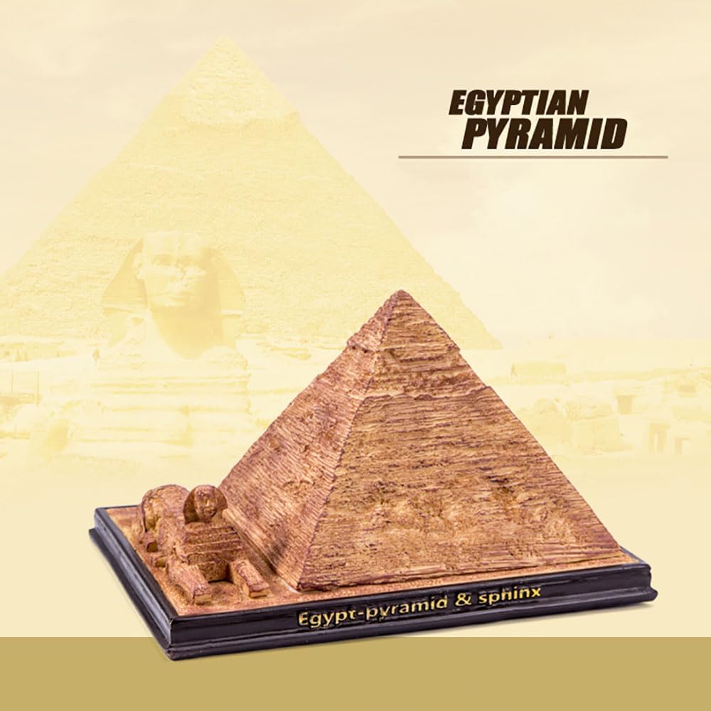 Egyptian Pyramid Statue Model Sphinx Sculpture Collectible Figurine
