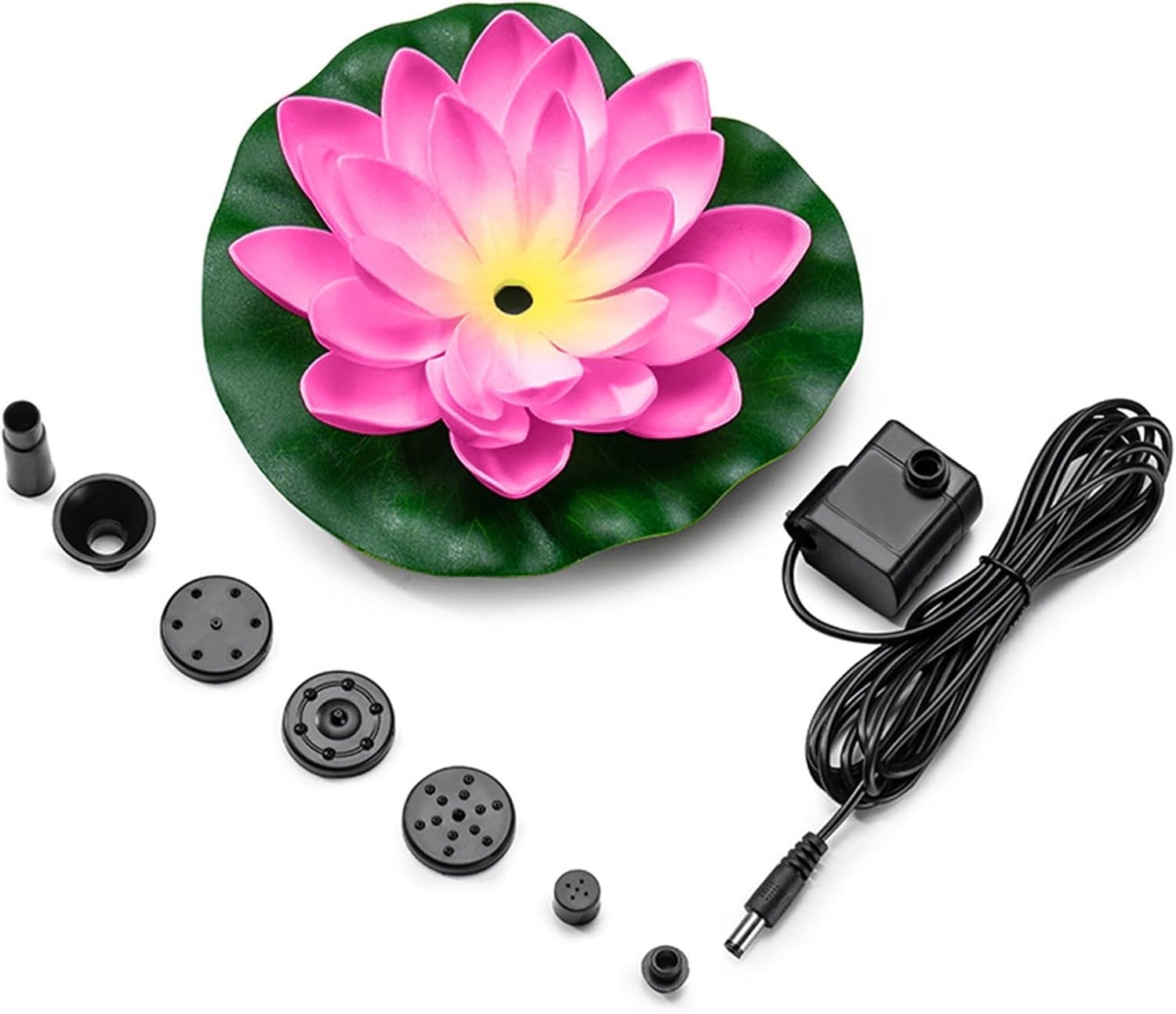 Water Fountain Bird Bath Solar Powered with 6 Nozzles
