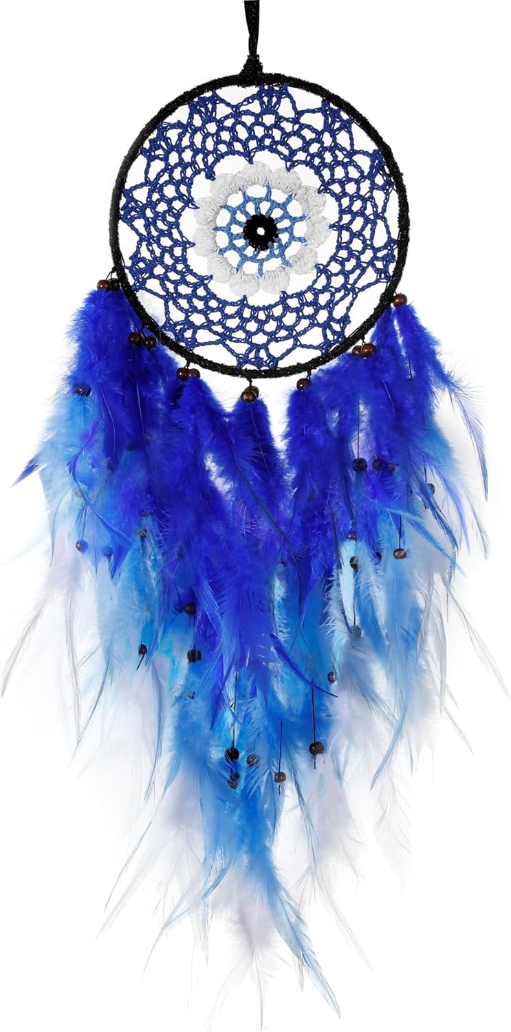 Holmgren Evil Eye Dream Catcher Blue Wall Art