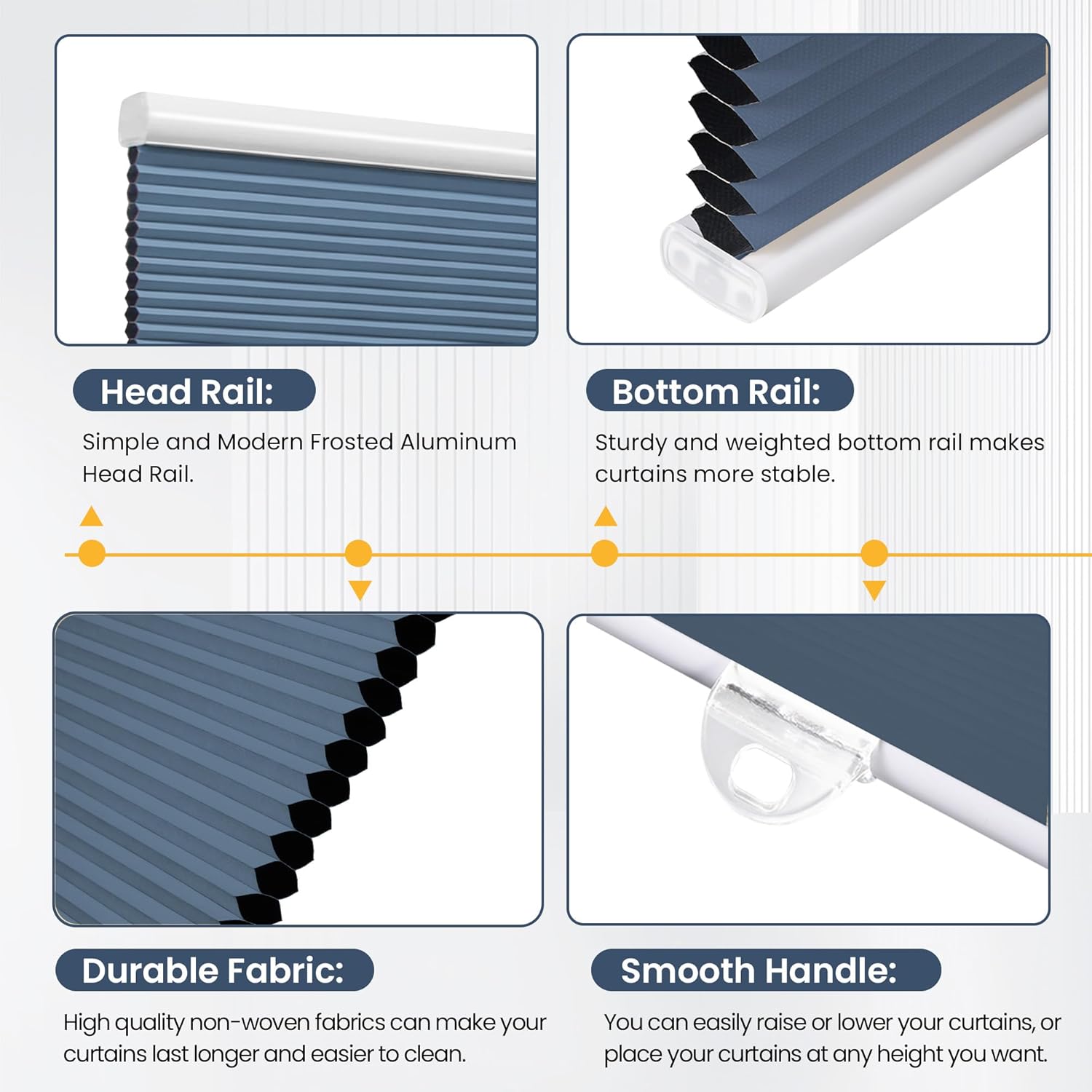 SUNFREE Cellular Shades Blackout Blinds Cordless