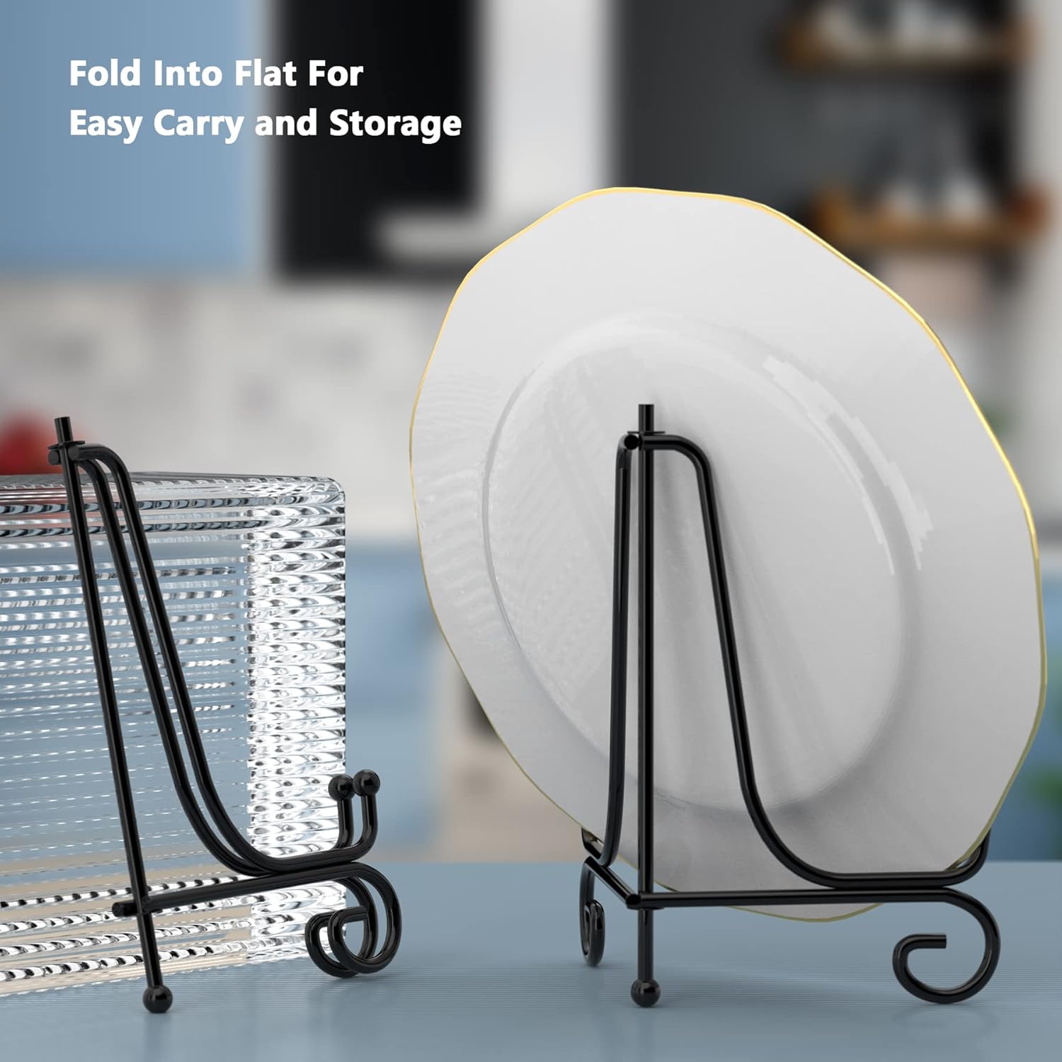 4 Inch 2 Pack Iron Display Stand for Home Office