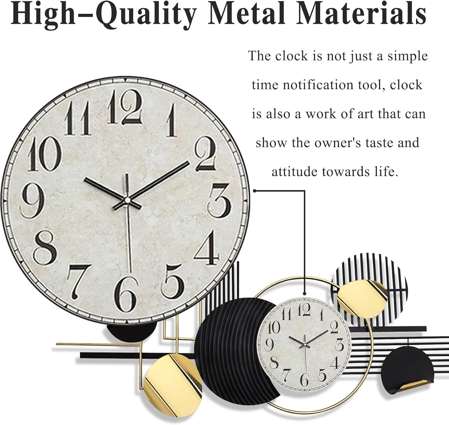 HAVFIFK Modern Geometry Wall Clock 591 X 228