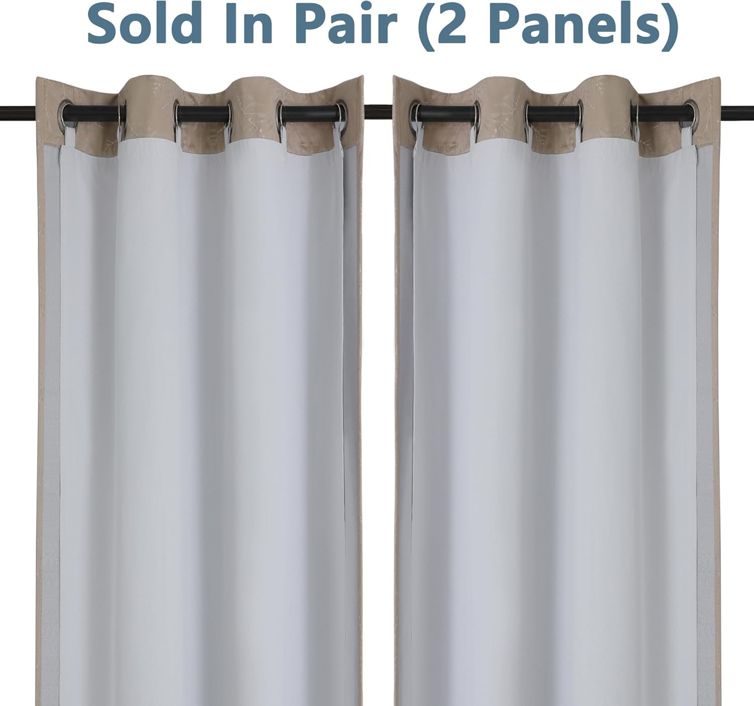 Chyhomenyc 2 Panels Blackout Curtain Liners with 13 Rings