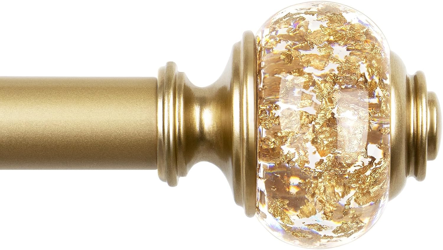USFOOK 78 Inch Gold Curtain Rod 32-86 Inches