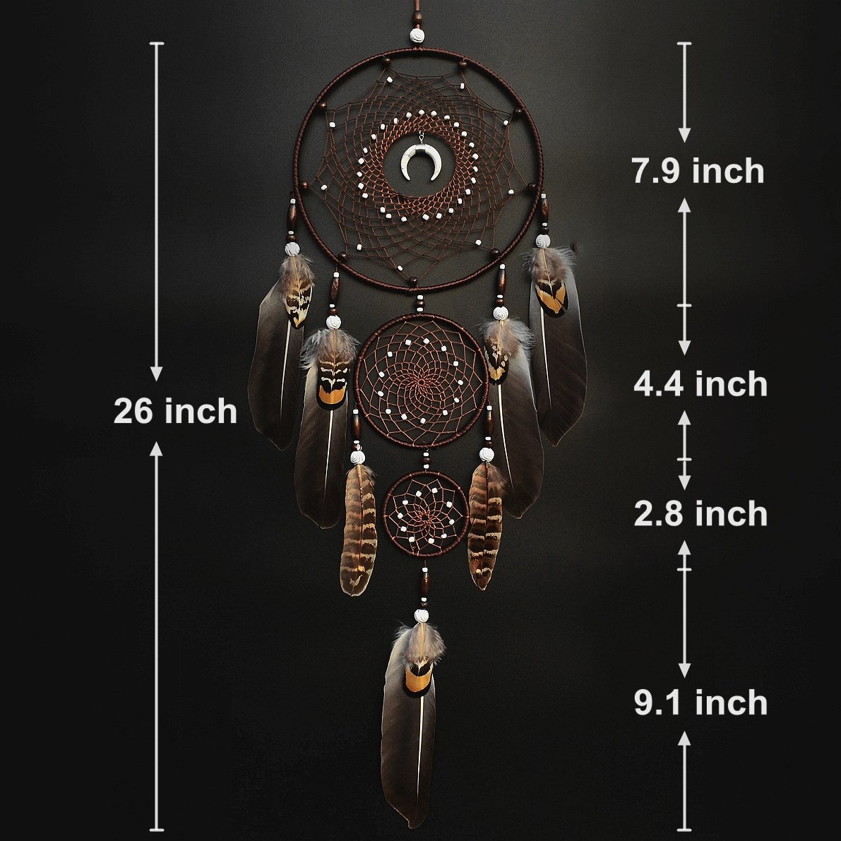 Urdeoms Large Brown Dream Catcher Wall Decor