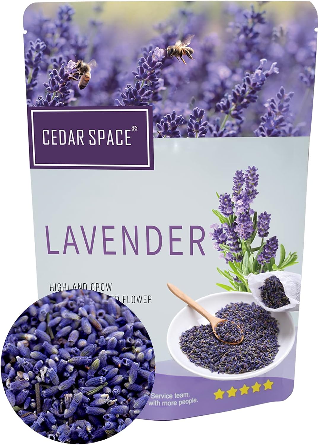 Cedar Space Dried Lavender Flowers for Home Fragrance and Tea