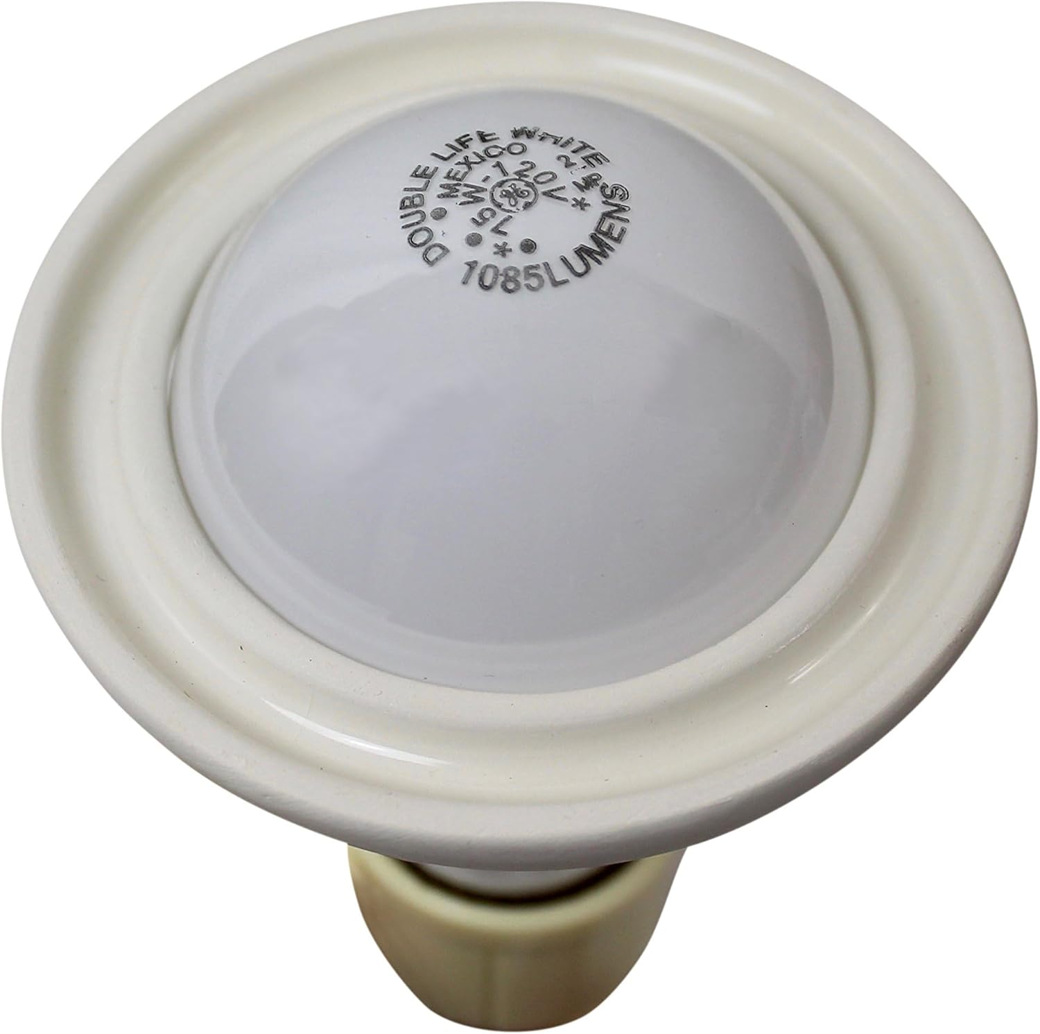 White Ceramic Light Bulb Diffuser Ring with Fragrance Vial