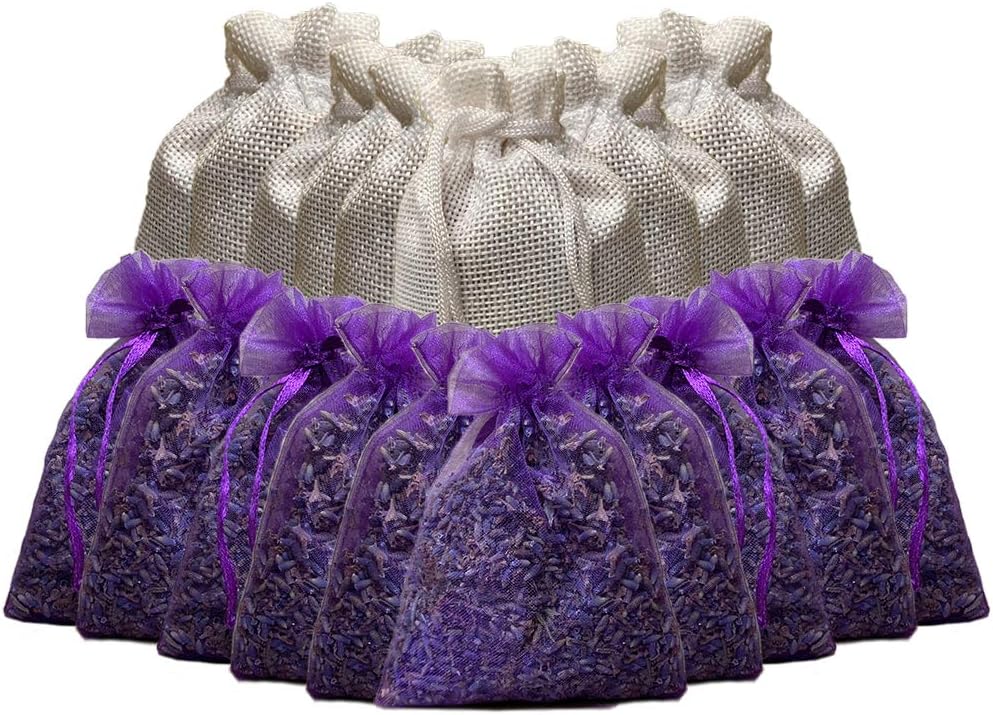 Cedar Chips and Lavender Sachets 20 Pack - Natural Home Fragrance
