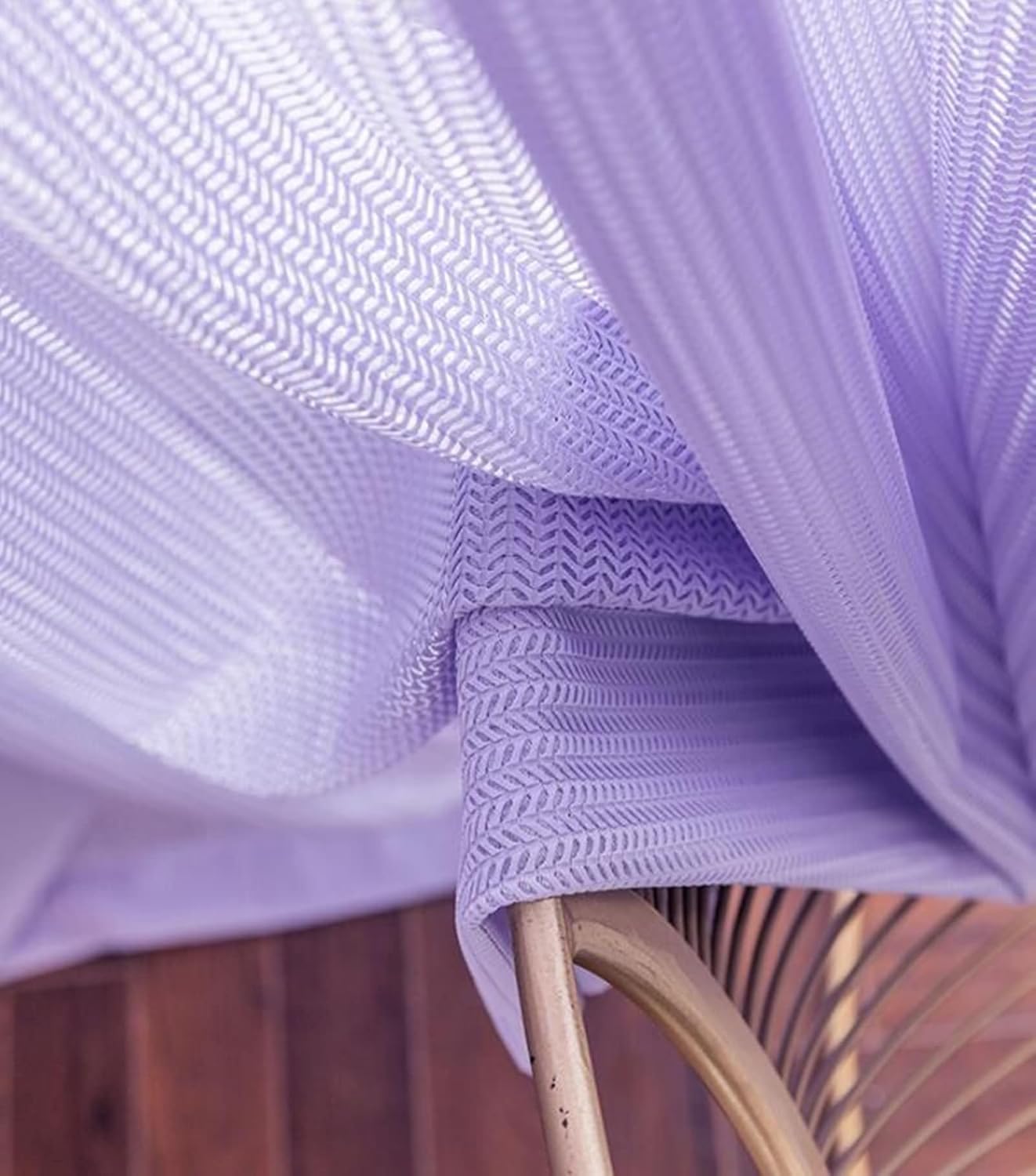 Daesar Light Purple Translucent Curtains 2 Panels 96 Inch Length