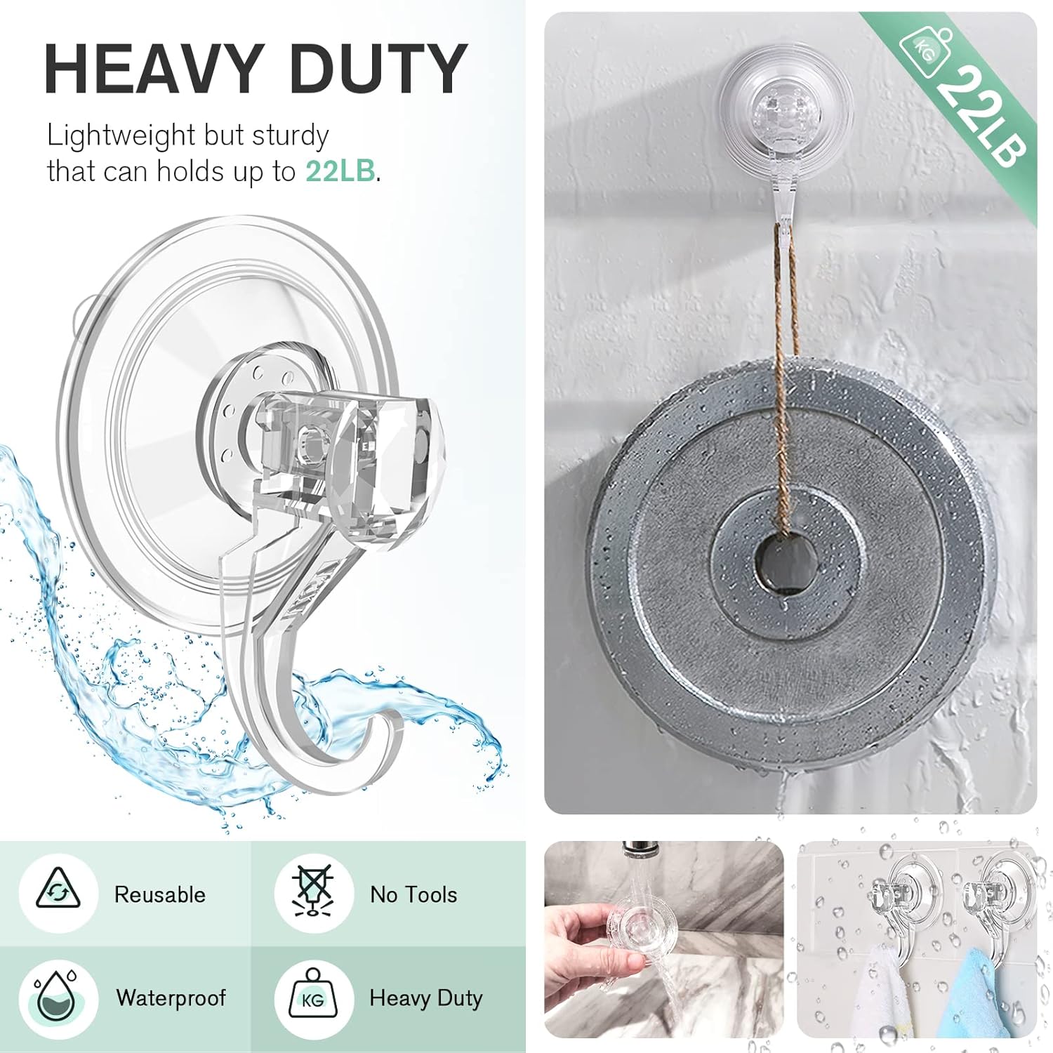 VISV Clear Wreath Hanger 22 LB Capacity 2 Pcs