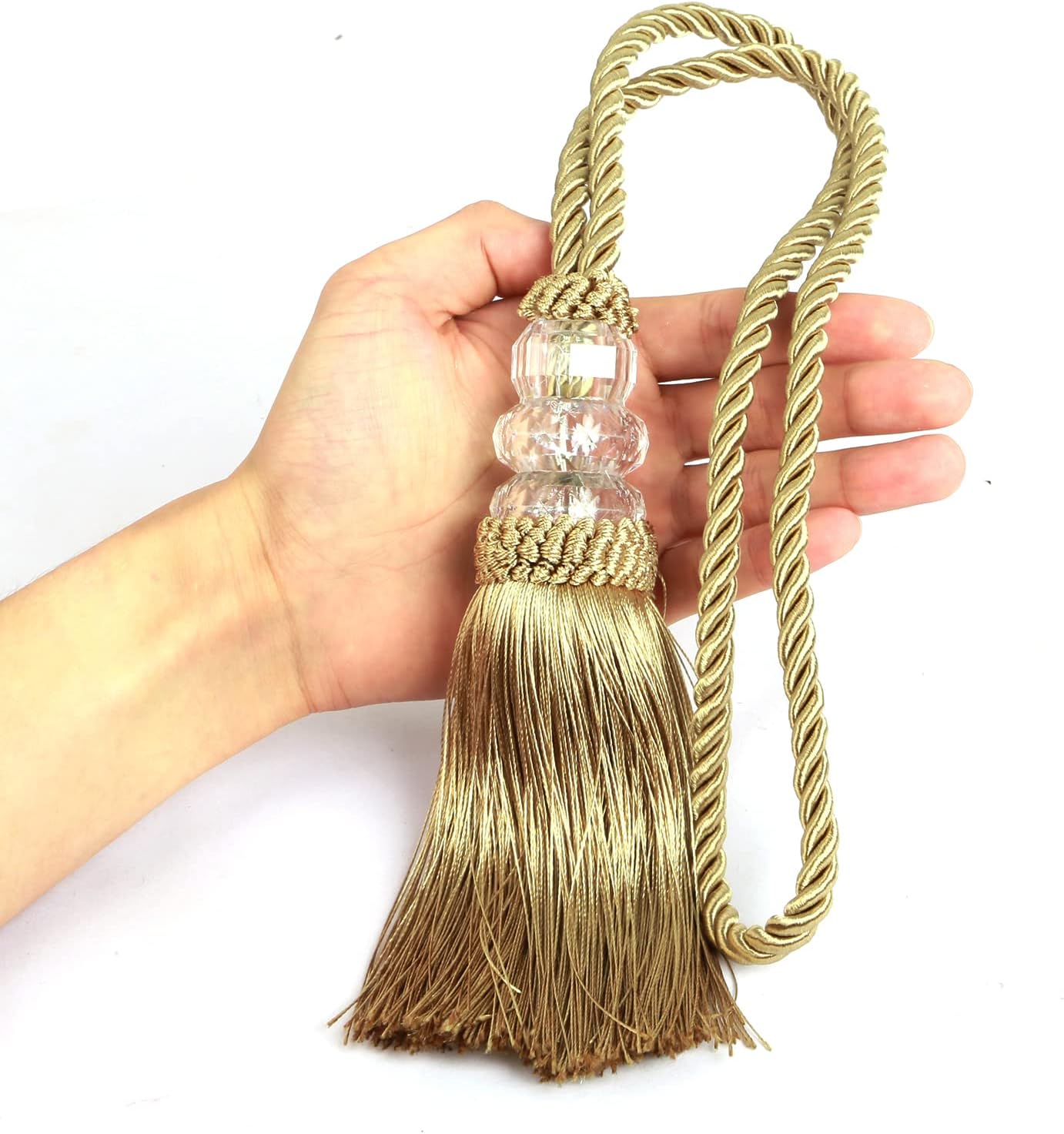 Curtain Tiebacks with Tassel Gold 2 Pack