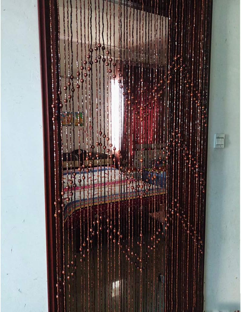 52 Strands Beaded Curtain Wood Hanging Door Panel Room Divider