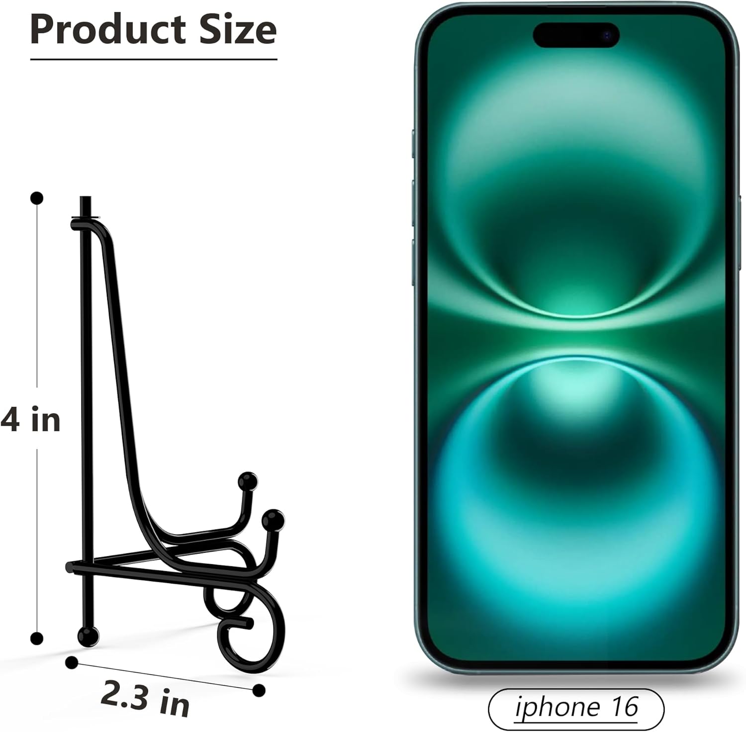 4 Inch 2 Pack Iron Display Stand for Home Office