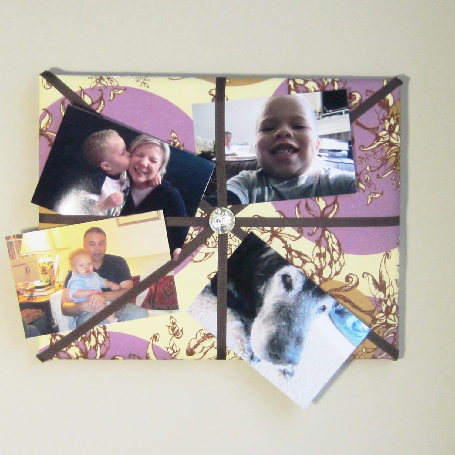 11x14 Purple Brown Cream French Memory Board Bow Board
