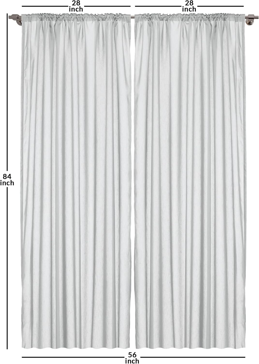 Ambesonne Tree of Life Curtains 2 Panel Set Pale Grey Off White