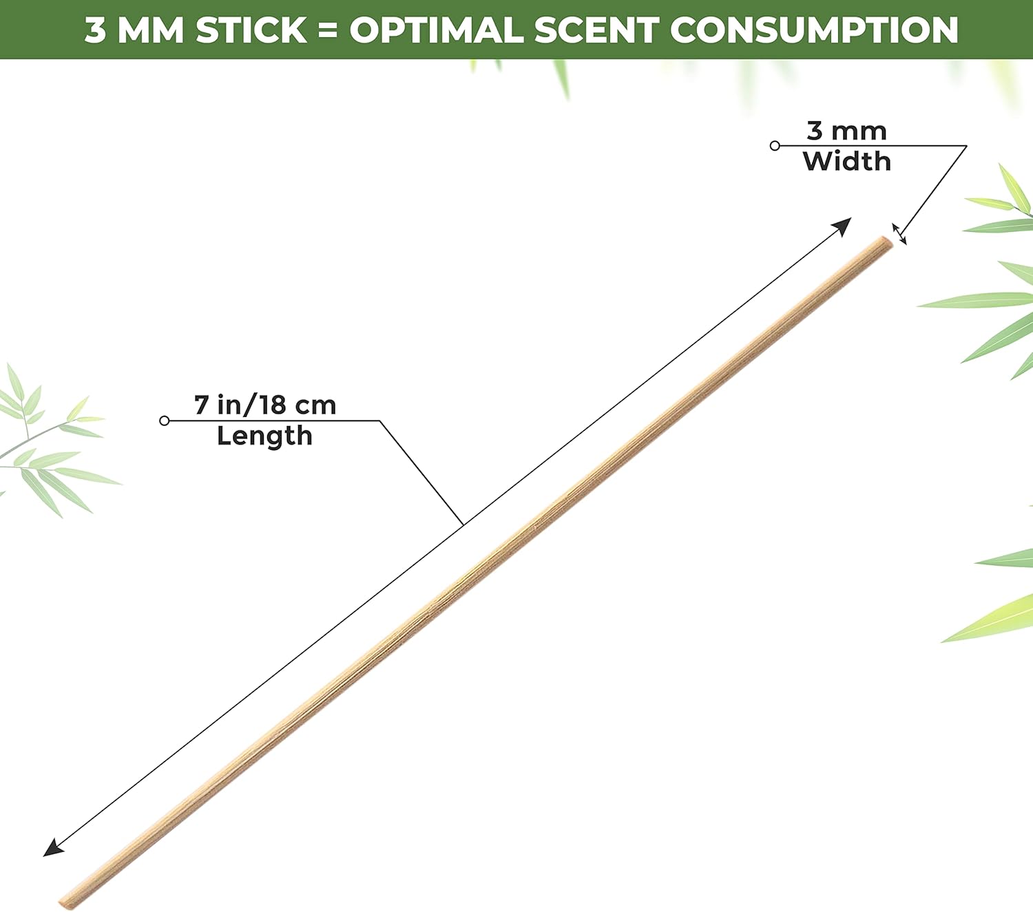100 pcs Reed Diffuser Sticks 7 Inch Natural Rattan