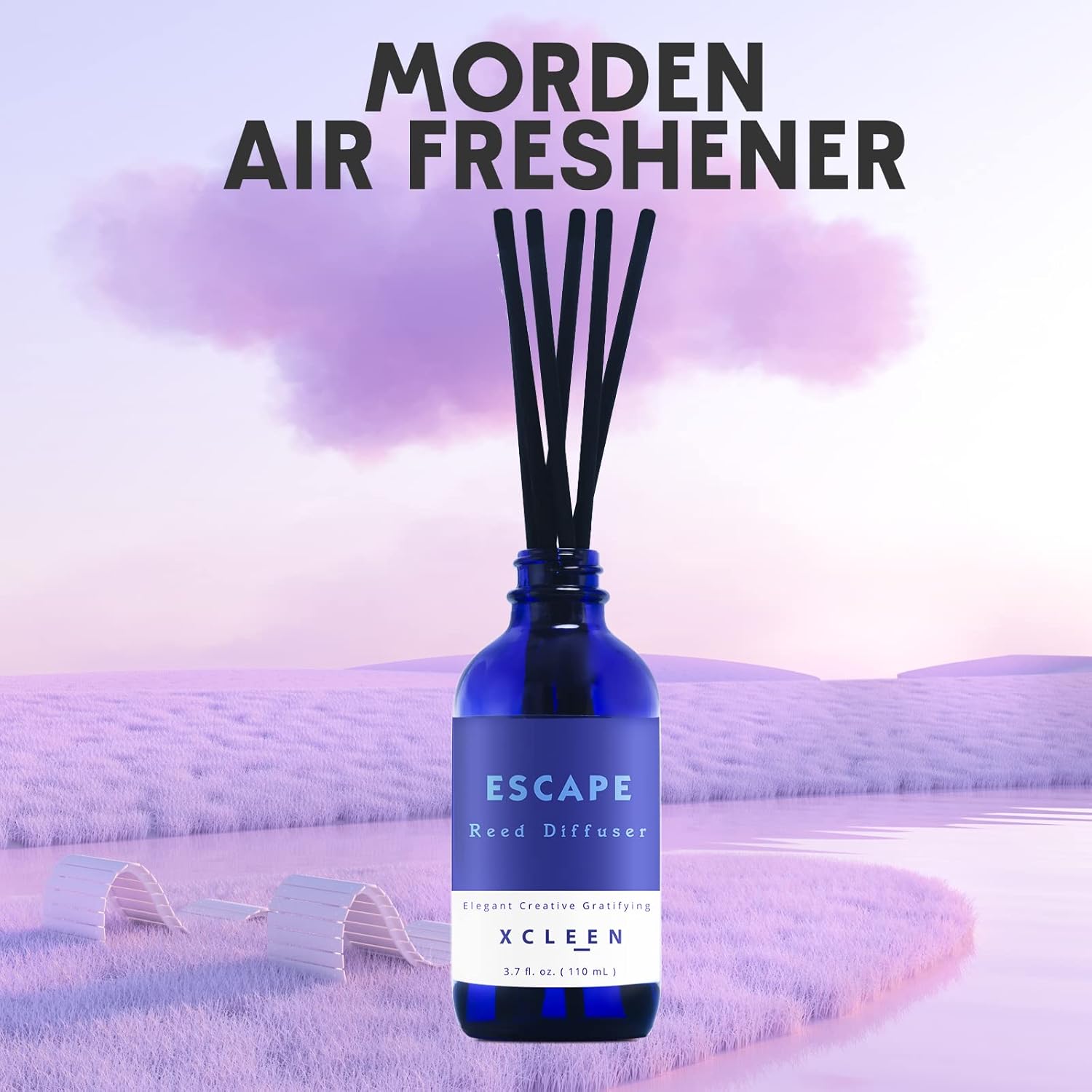 Xcleen Reed Diffuser Set with 6 Sticks and 37 Oz Oil