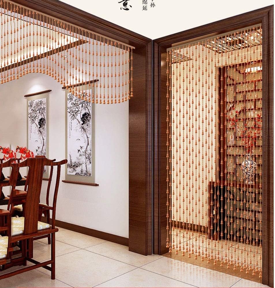 Beaded Curtain Wooden Strings for Room Divider and Decoration