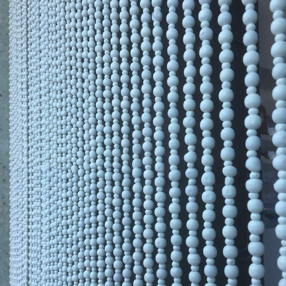 OKUOKA 31 Strands Wood Beaded Curtain