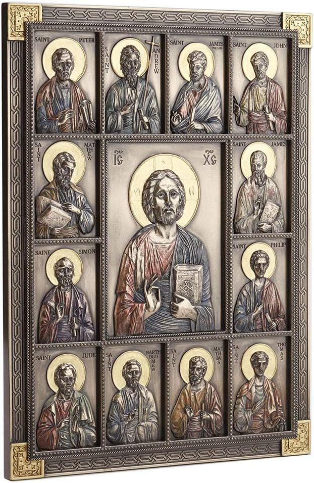 Veronese Design 1225 Inch Jesus and The Twelve Apostles Wall Sculpture