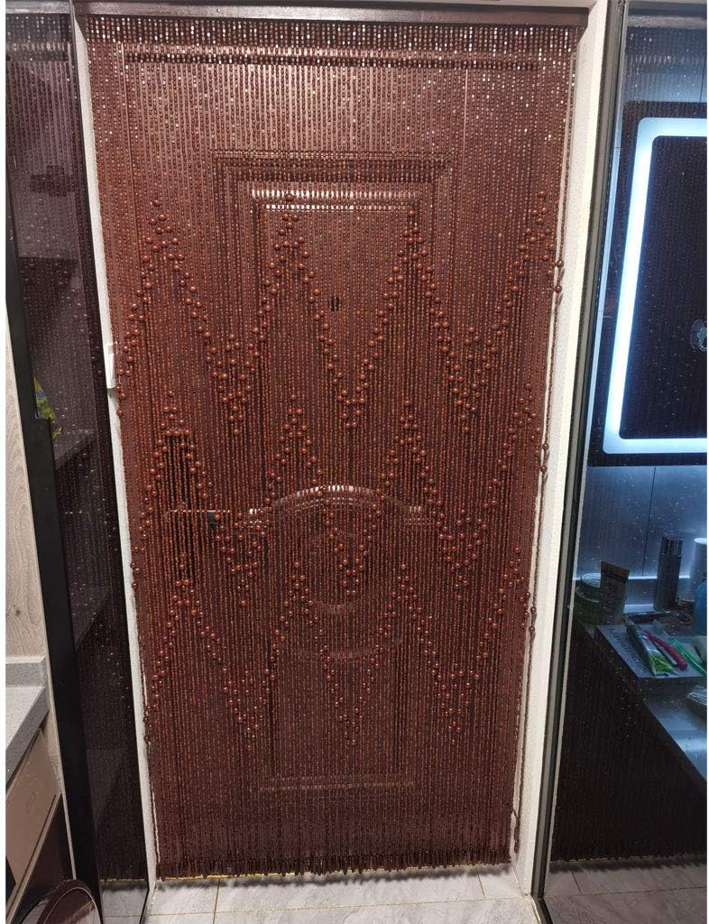 52 Strands Beaded Curtain Wood Hanging Door Panel Room Divider