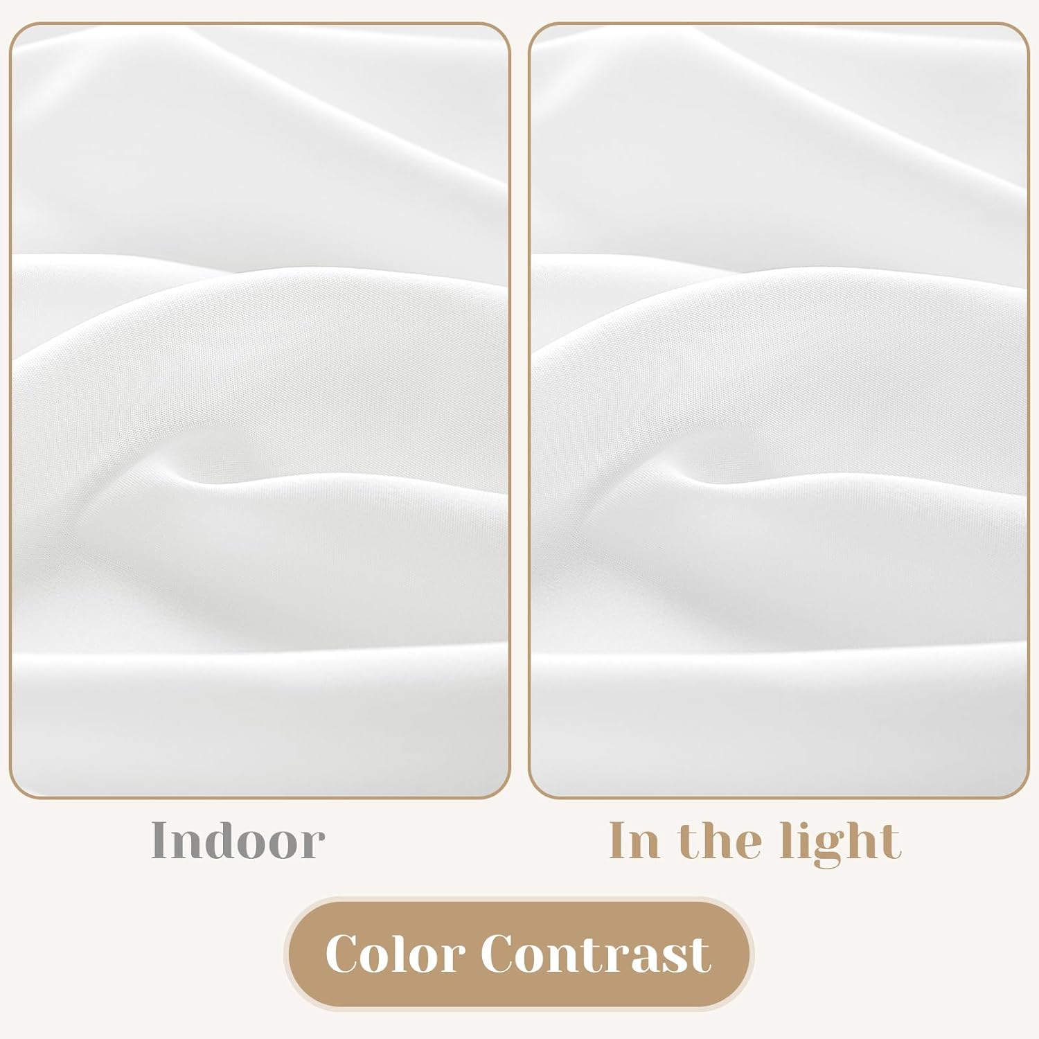 HOMEIDEAS Non-See-Through French Door Curtains Set of 2