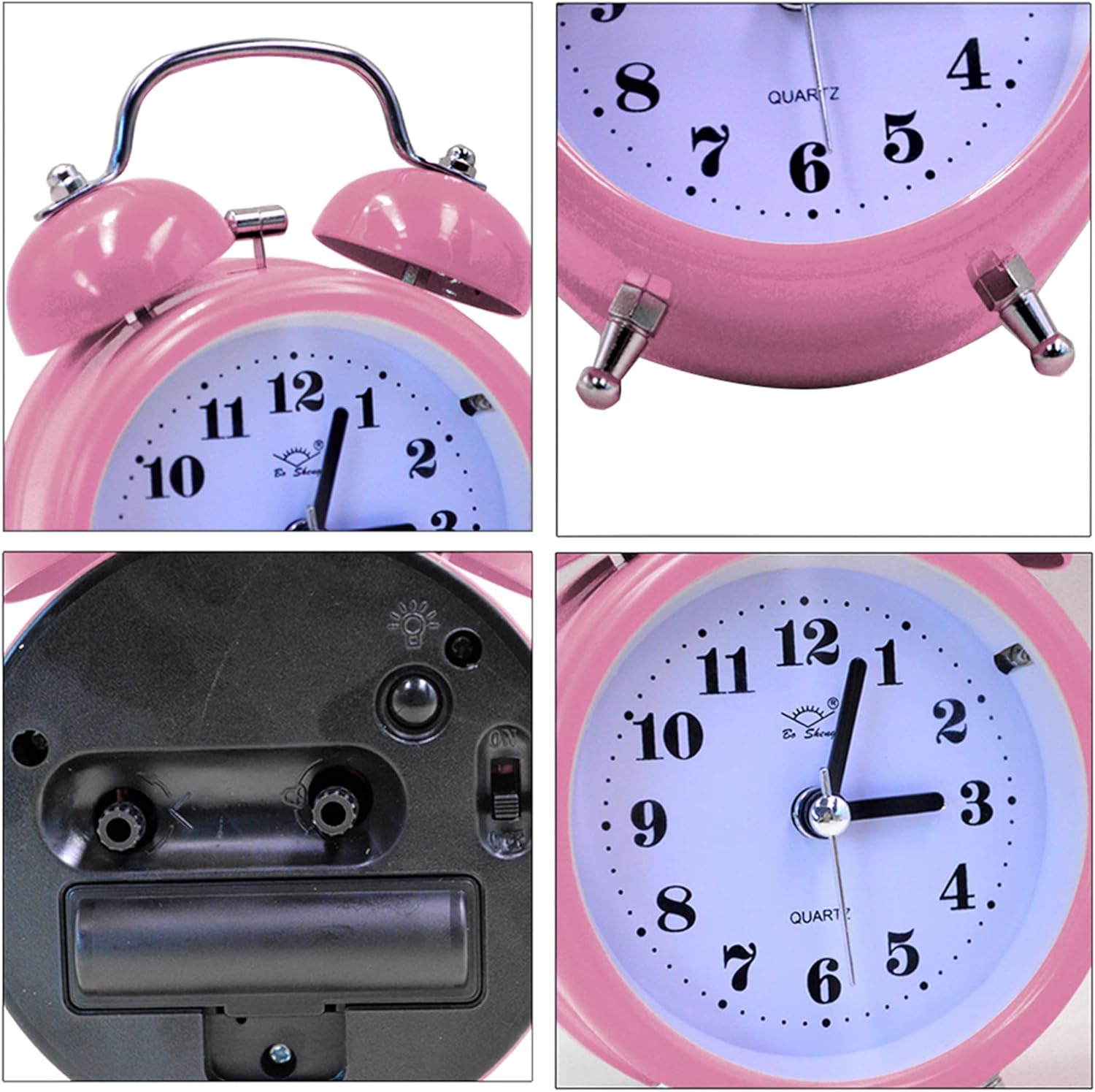 Kids Seniors 3IN 3D Dial Alarm Clock Nightlight