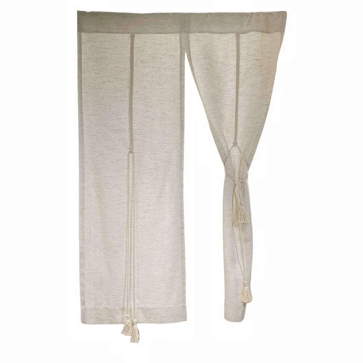 Japanese Noren Curtain Natural Beige Linen Doorway Tapestry