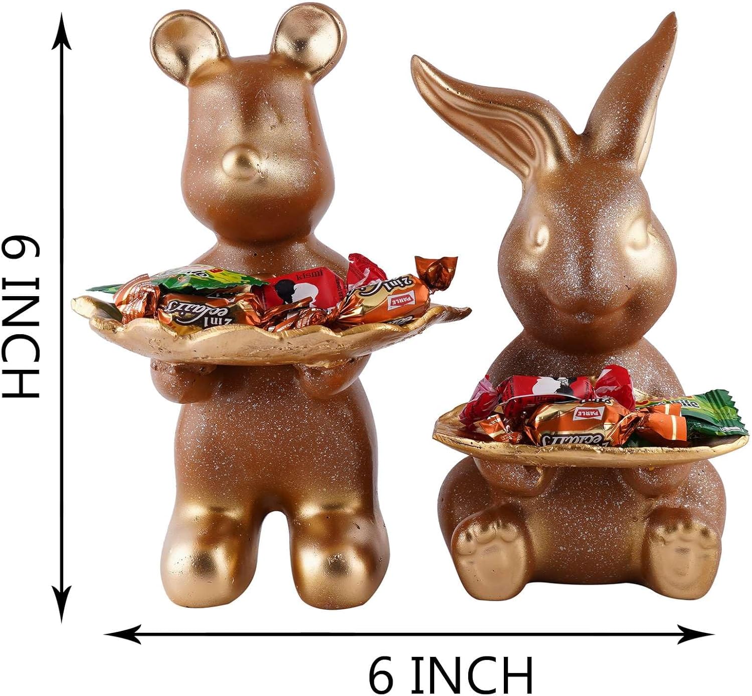 Cool Dog Resin Sculpture Set of Two Table Decor