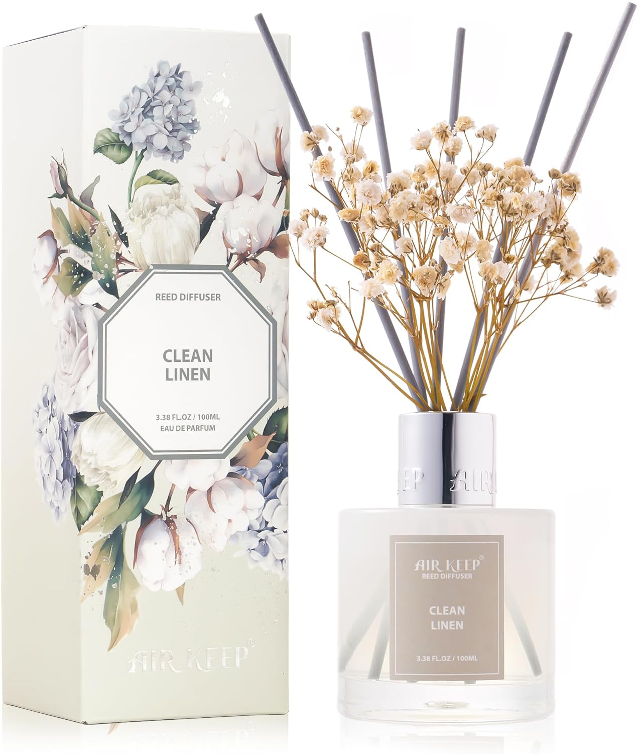 Airkeep Reed Diffuser Set - Clean Linen 100 ml