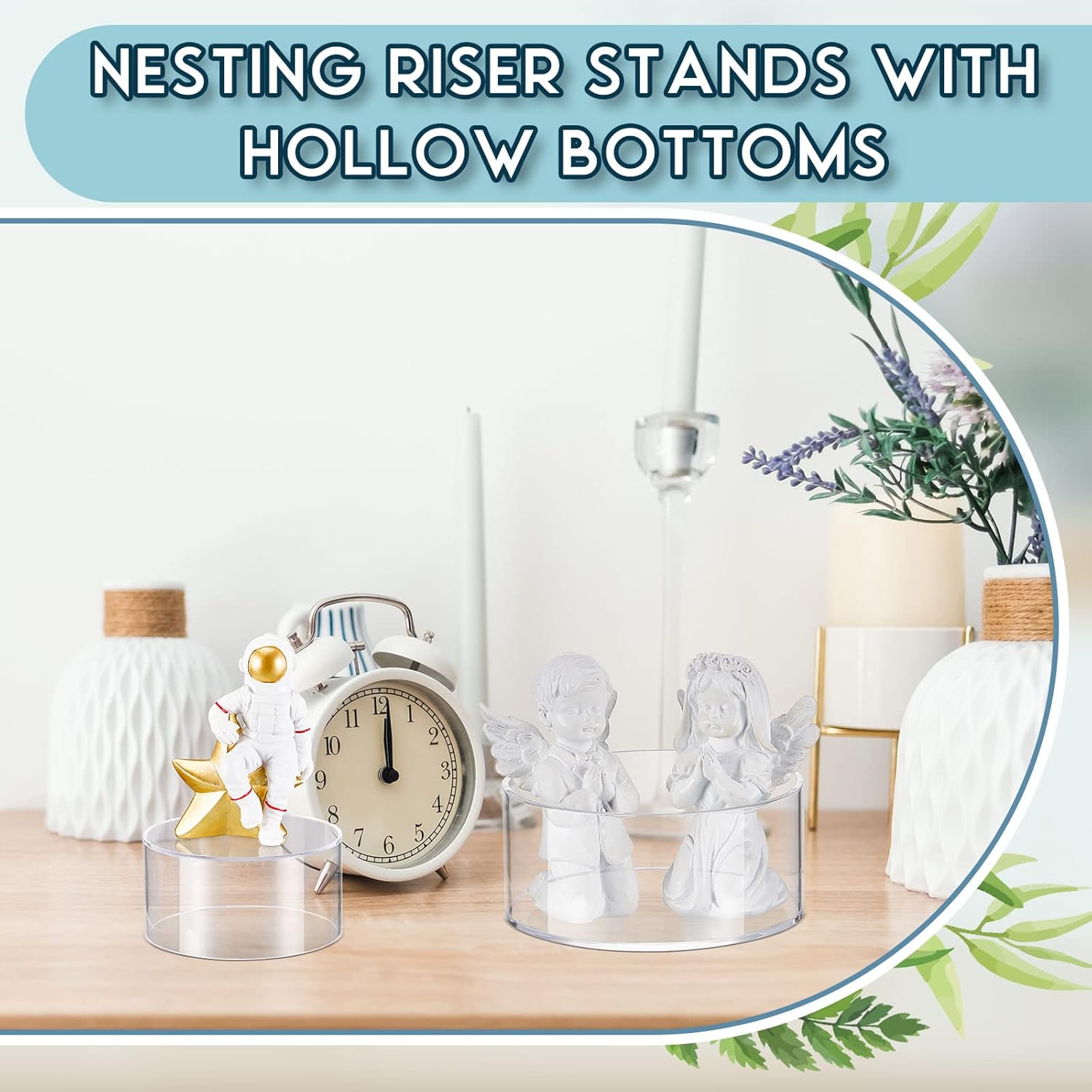 Jerify 12 Pcs Acrylic Buffet Risers Display Stands