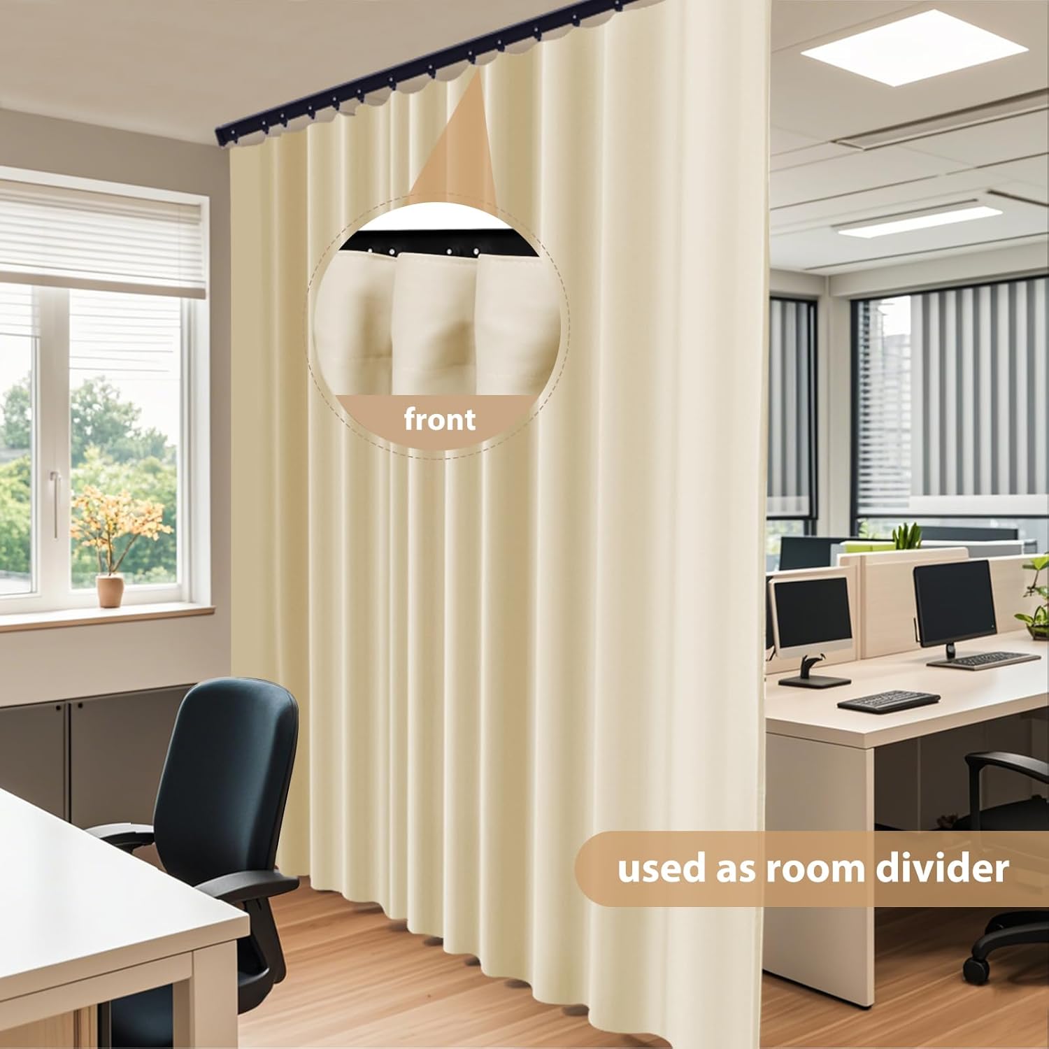 Doeiez Room Divider Blackout Curtain Set