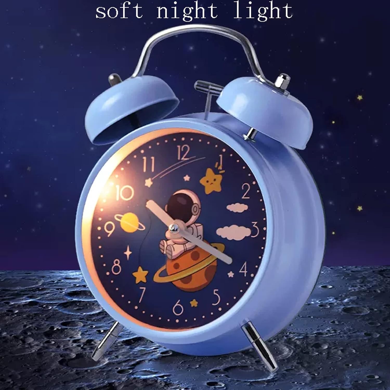 Digital Alarm Clock with Double Bell and Luminous Display