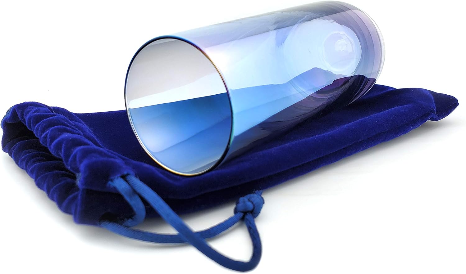 Chuppah Glass for Breaking at Jewish Wedding Blue
