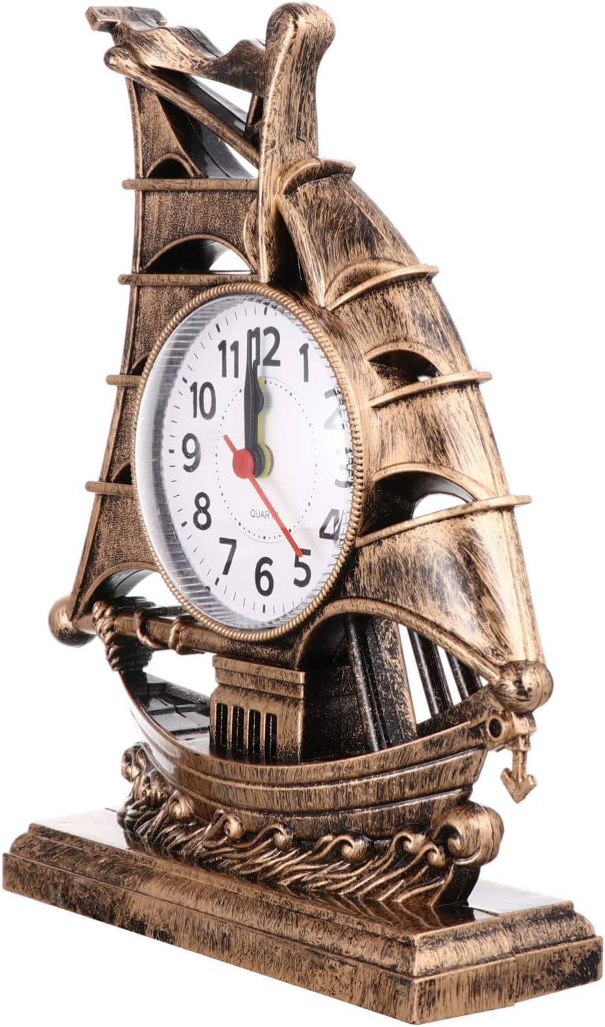 Retro Sailboat Alarm Clock Nautical Decor Timepiece