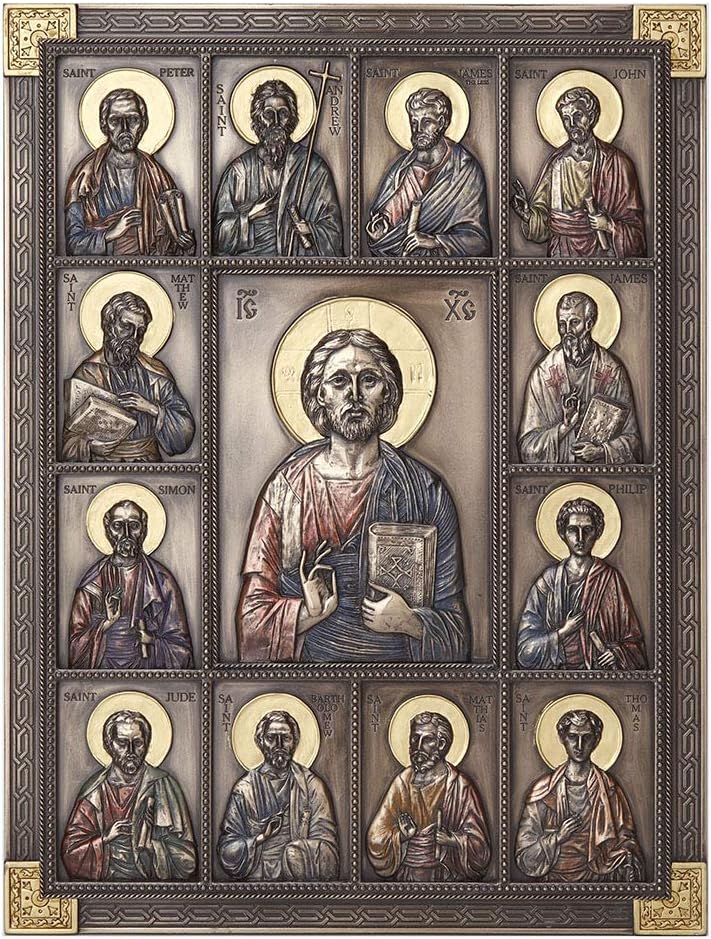 Veronese Design 1225 Inch Jesus and The Twelve Apostles Wall Sculpture