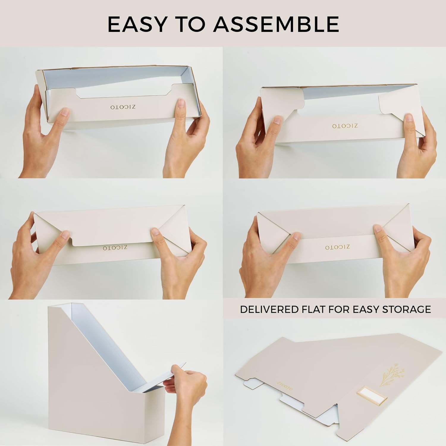 ZICOTO Magazine Holder Set Of 3 - Sturdy and Stylish