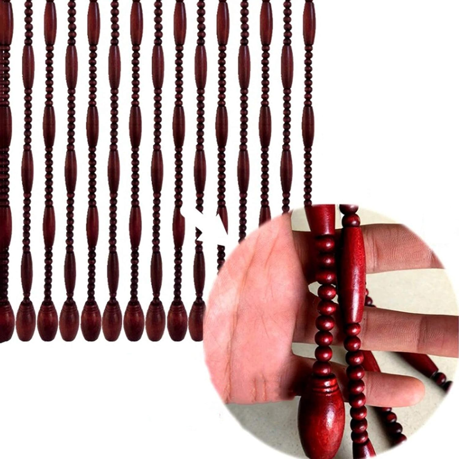 Natural Wooden Beads Door String Peach Wood Gourd Pendant