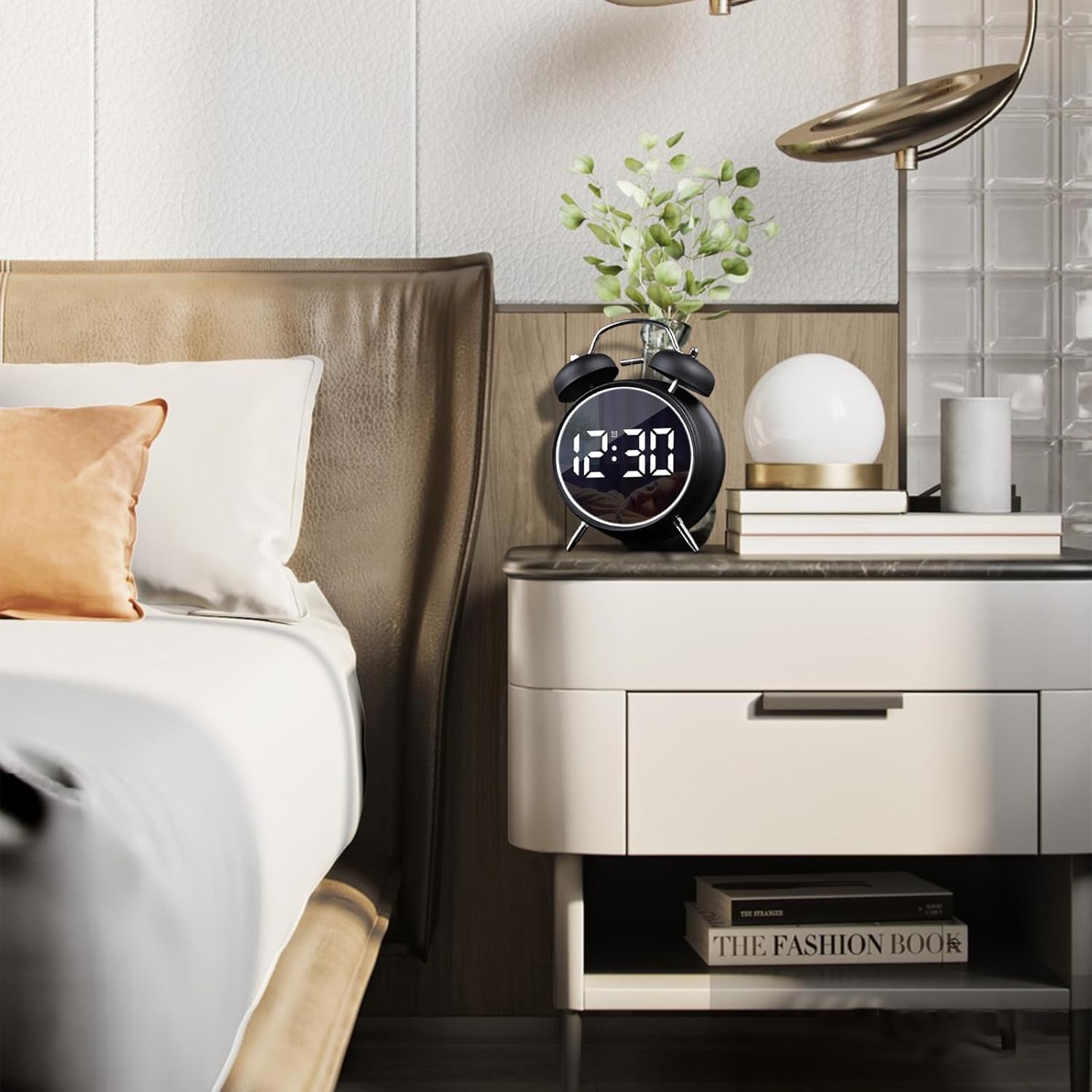 JUSTUP Super Loud Digital Alarm Clock with LED Display and Double Bell