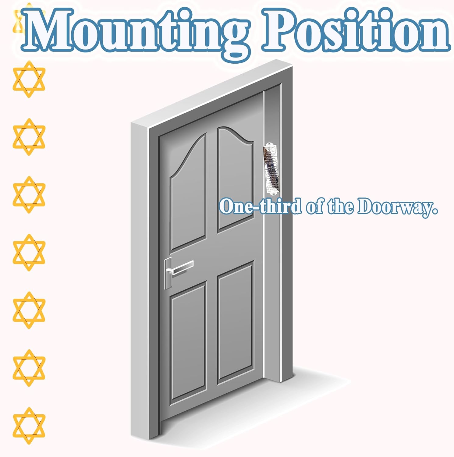 Zivosely Adhesive Mezuzah with Scroll for Door Frame