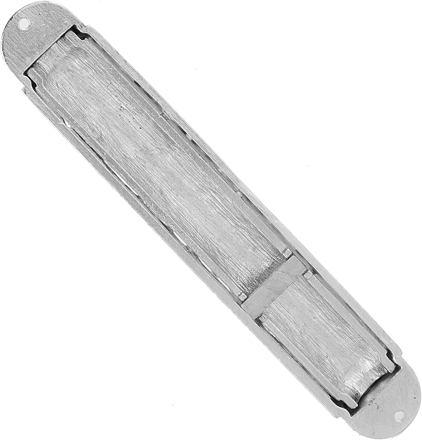 Matashi Hand Painted Enamel Mezuzah with Hebrew Shin and Crystals