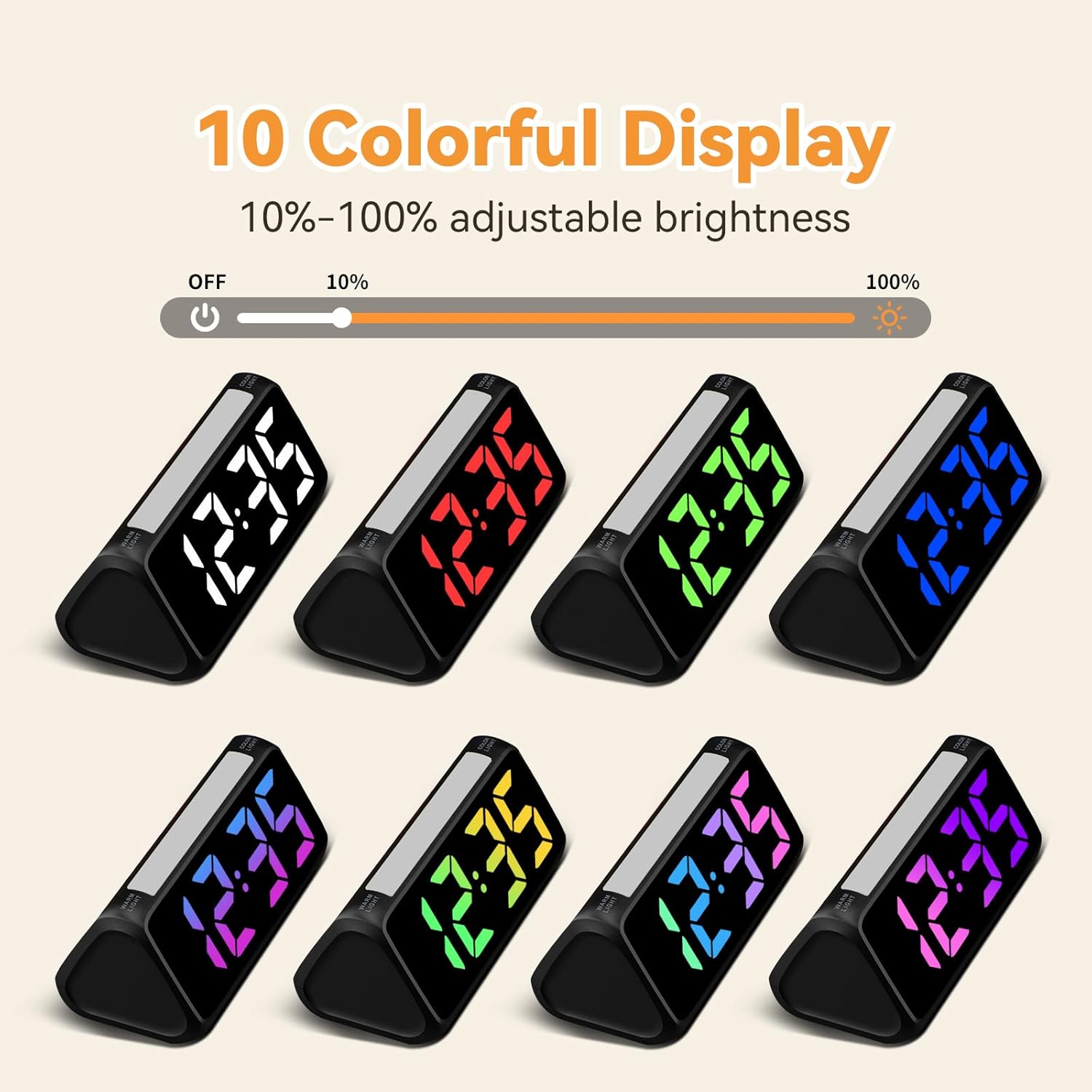 Netzu Alarm Clock for Heavy Sleepers with Vibrating Pad and RGB Display