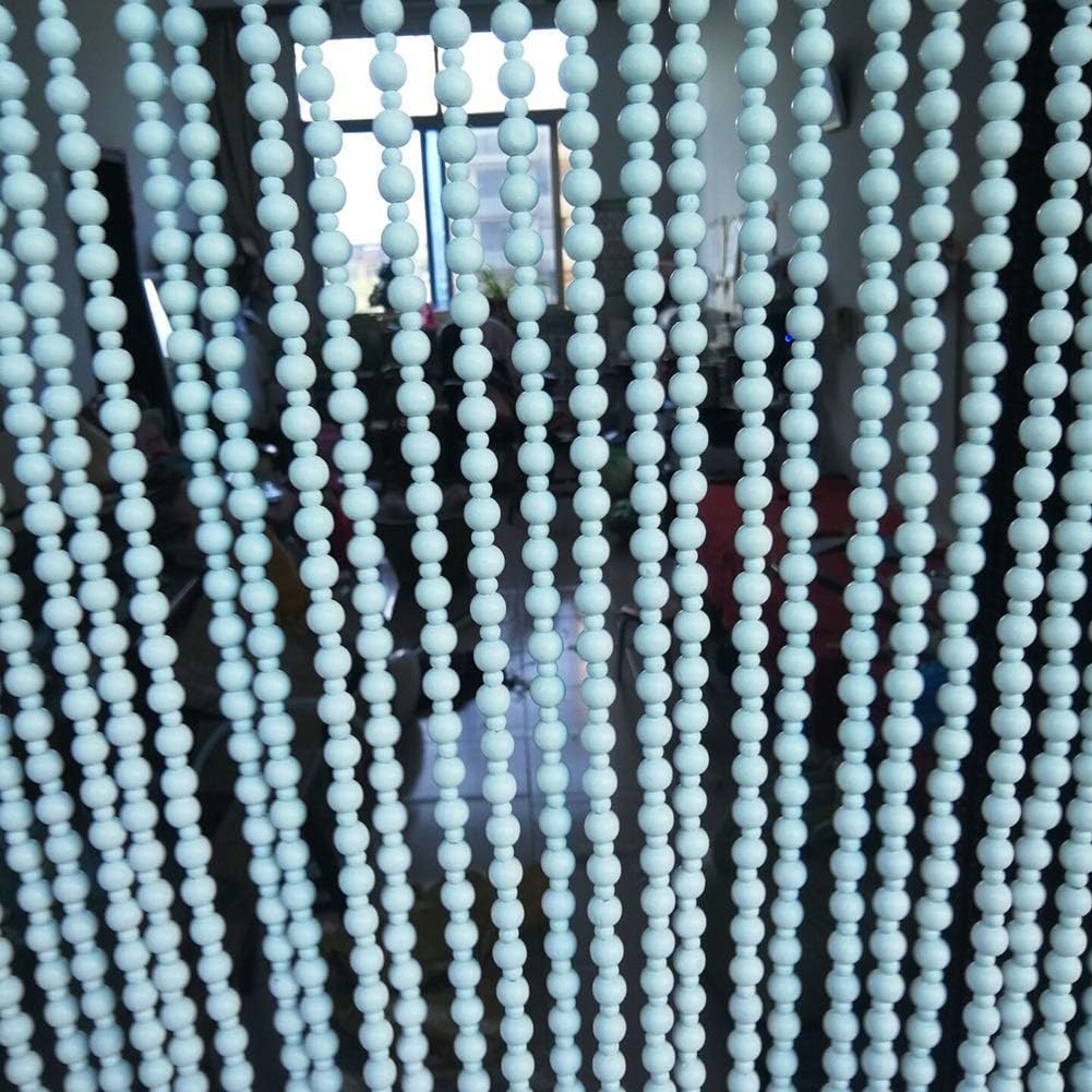 OKUOKA 31 Strands Wood Beaded Curtain