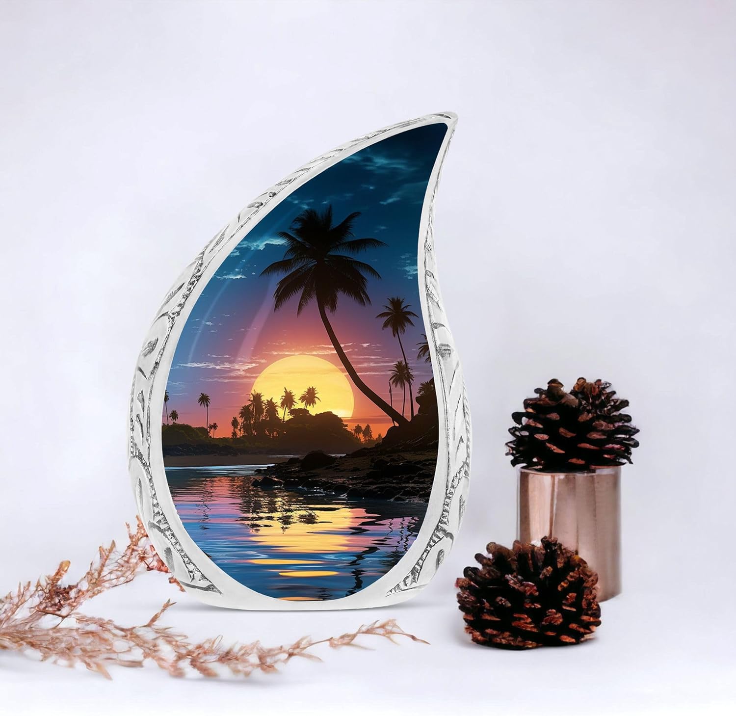 10 Inch Metal Sunset Urn For Ashes